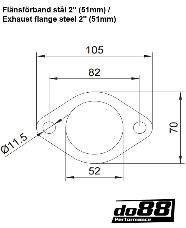 Flänsförband stål 2’’ (51mm)