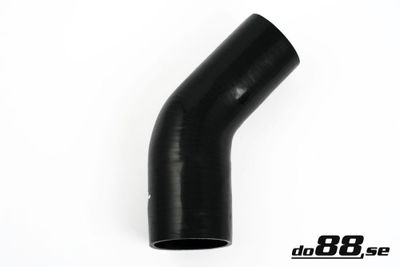 Silikonslang Svart 45 grader 2,5 - 2,75´´ (63 - 70mm)