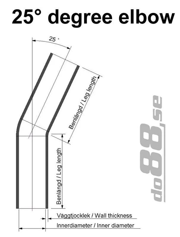 Silikonslang Svart 25 grader 2,56’’ (65mm)