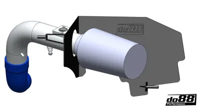 Insugssystem SAAB 9-3 2.0T (05–11) – Blå slang utan filter