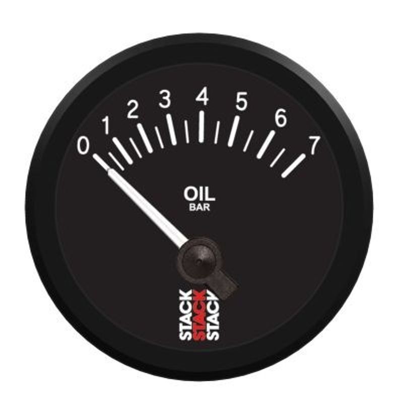 Elektrisk 52mm oljetrycksmätare 0-7 bar STACK 3201