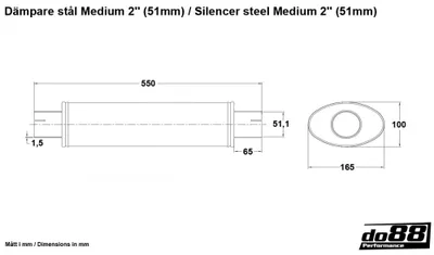 Dämpare stål Medium 2" (51mm)