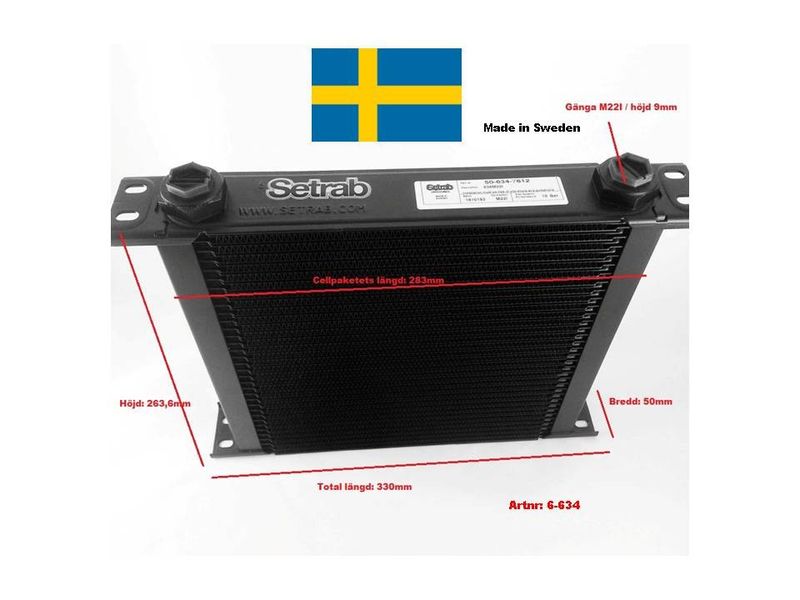 Setrab Oljekylare 34 Rader
