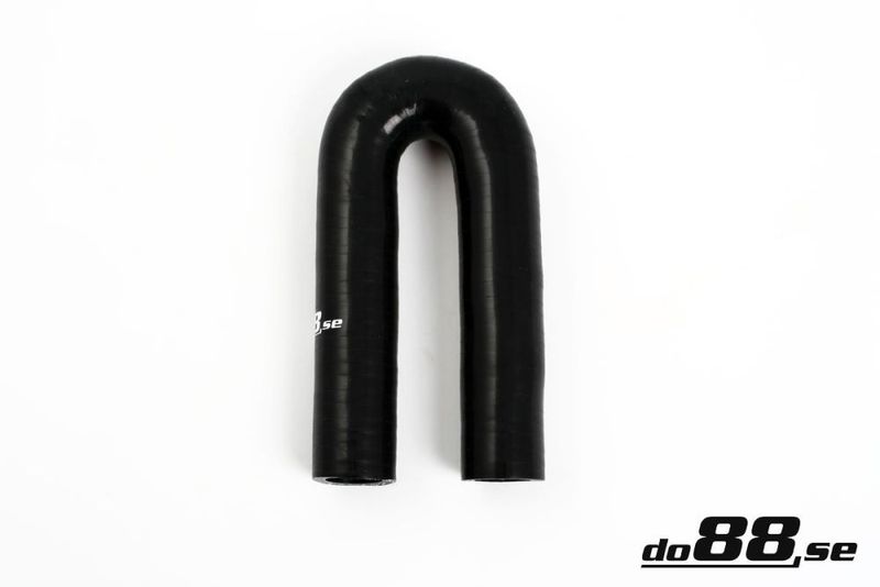 Silikonslang Svart 180 grader 0.75´´ (19mm)