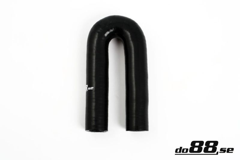 Silikonslang Svart 180 grader 1,125´´ (28mm)