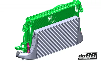 BigPack Intercooler + Tryckrör Svart Polo GTI 6C / Ibiza Cupra 6J