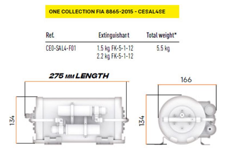 OMP CESAL4 SE – Elektriskt släcksystem FIA 8865-2015
