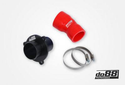 VAG 1.8 2.0 TSI (MQB) Turbo Muffler Delete, OEM Tryckrör, Röd slang