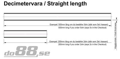 Silikonslang rak 63mm (2,5 tum)