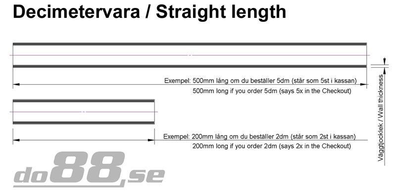 Silikonslang rak 63mm (2,5 tum)