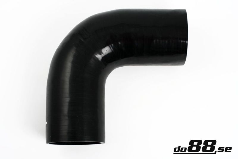 Silikonslang Svart 90 grader 4,5´´ (114mm)