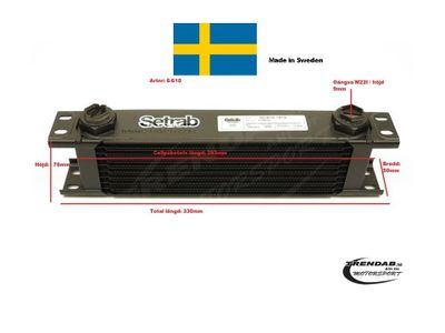 Setrab Oljekylare 10 Rader
