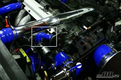 Volvo 850 / S70 / V70 Turbo 94–98 Tomgångsmotorslang Blå