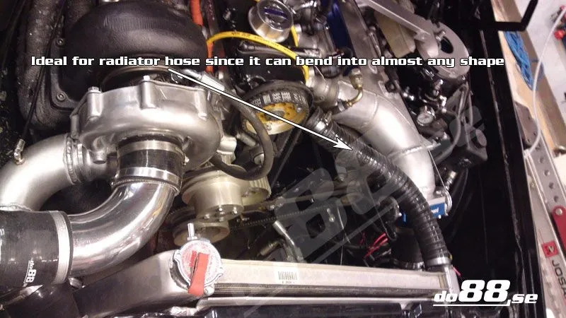 Silikonslang Svart Flexibel 1,875" (48mm)