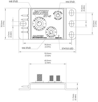 BATTERY ISOLATOR GT KIT (No External Button)