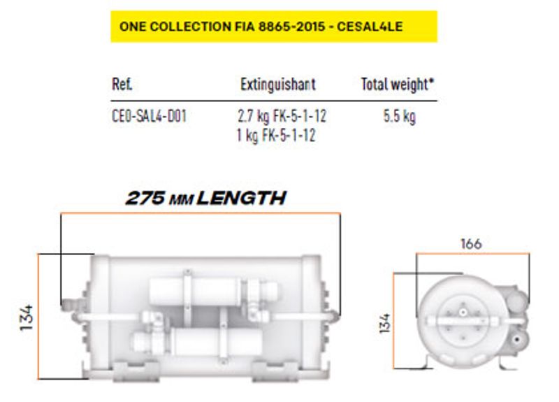 OMP CESAL4 LE – Elektriskt släcksystem FIA 8865-2015