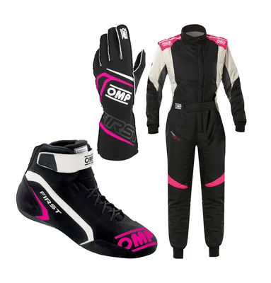 OMP FIA8856-2018 förarutrustning för dam First Evo Elle Paket