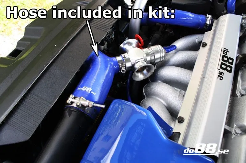 IC Utloppsslang med 25 mm dumpventilsuttag Svart Volvo 850/S70/V70