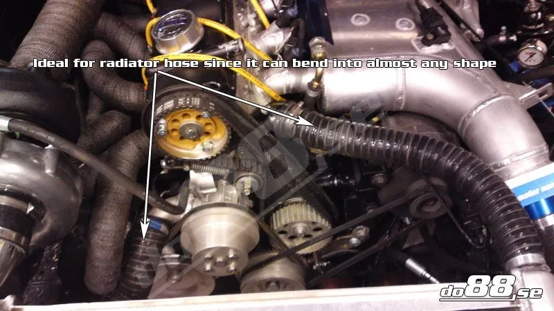 Silikonslang Svart Flexibel 2,375" (60mm)