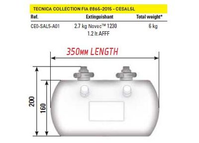 OMP FIA 8865-2015 El alu Brandsläckare Tecnica