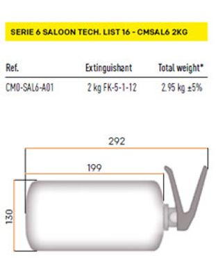 OMP CMSAL6 2 kg – Manuellt släcksystem FIA List 16