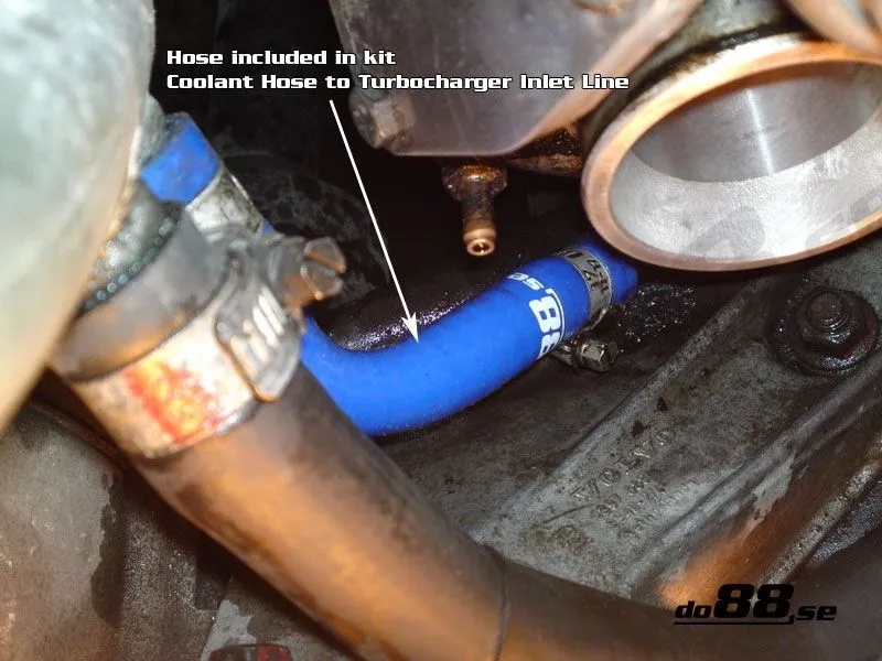 Slangar till turbokylning Blå Volvo