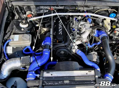 Volvo 700/940 Turbo Kylarslangar Blå