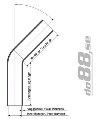 Silikonslang Svart 25° 0,3125" (8 mm)