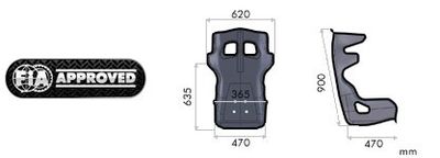 OMP GT-Racing Stol HRC-R Glasfiberstol