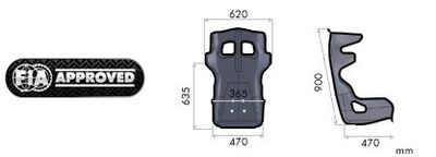 OMP GT-Racing Stol HRC-R i Glasfiber FIA8855-1999