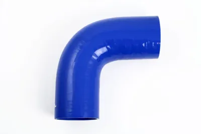 Silikonslang Blå 90° 4" (102mm)