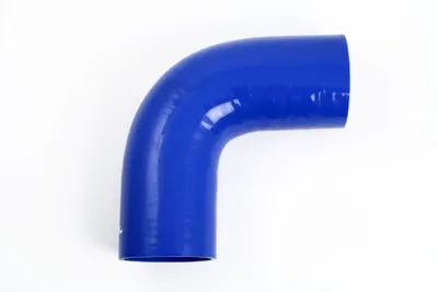 Silikonslang Blå 90° 4,5" (114mm)