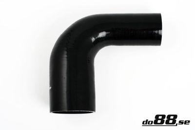 Silikonslang Svart 90 grader 2,5 - 3´´ (63 - 76mm)