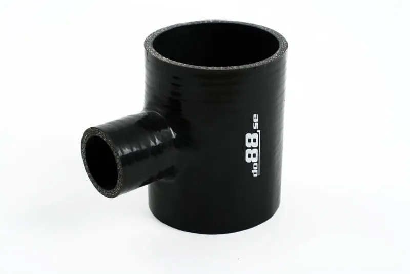 Silikonslang Svart T 3’’ + 1,5’’ (76+38mm)