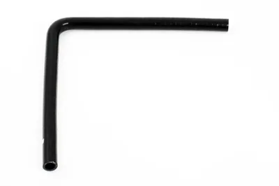 Silikonslang Svart 90 grader långt ben 0,625" (16mm)