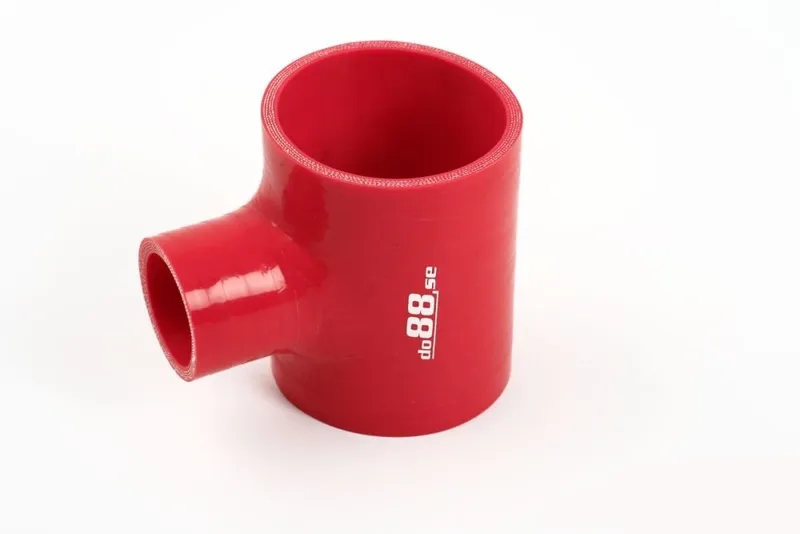 Silikonslang Röd T 3" + 1" (76+25mm)