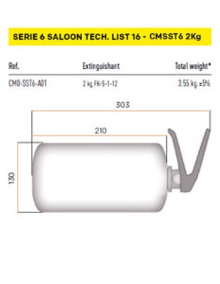 OMP CMSST6 2 kg – Manuellt släcksystem FIA List 16