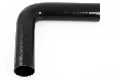 Silikonslang Svart 90 grader långt ben 2,75" (70mm)