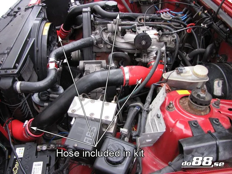 Tryckslangar Volvo 740/940 Turbo (92–98) Svart