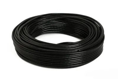 Silikonslang Armerad Svart 0,15" (4mm)