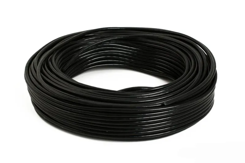 Silikonslang Armerad Svart 0,15" (4mm)