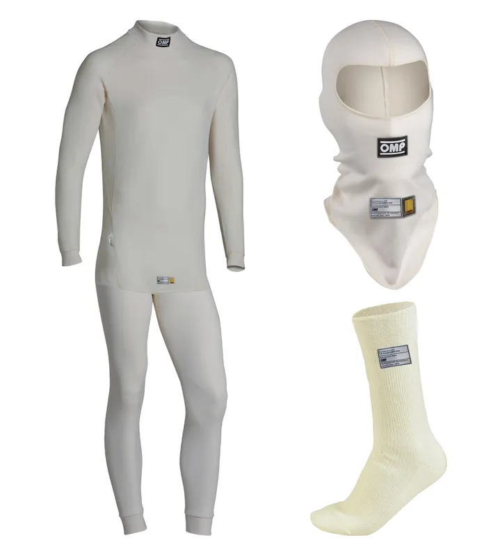 OMP Underställs Paket Basic Vit – FIA 8856-2018 godkänt