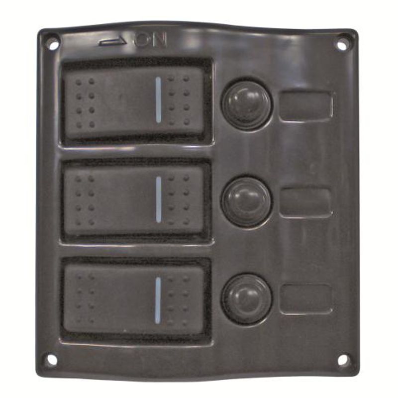 Strömbrytarpanel Vattentät – 3 brytare