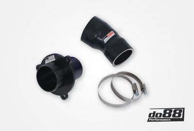 VAG 1.8 2.0 TSI (MQB) Turbo Muffler Delete, OEM Tryckrör, Svart slang