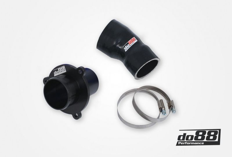 VAG 1.8 2.0 TSI (MQB) Turbo Muffler Delete, OEM Tryckrör, Svart slang