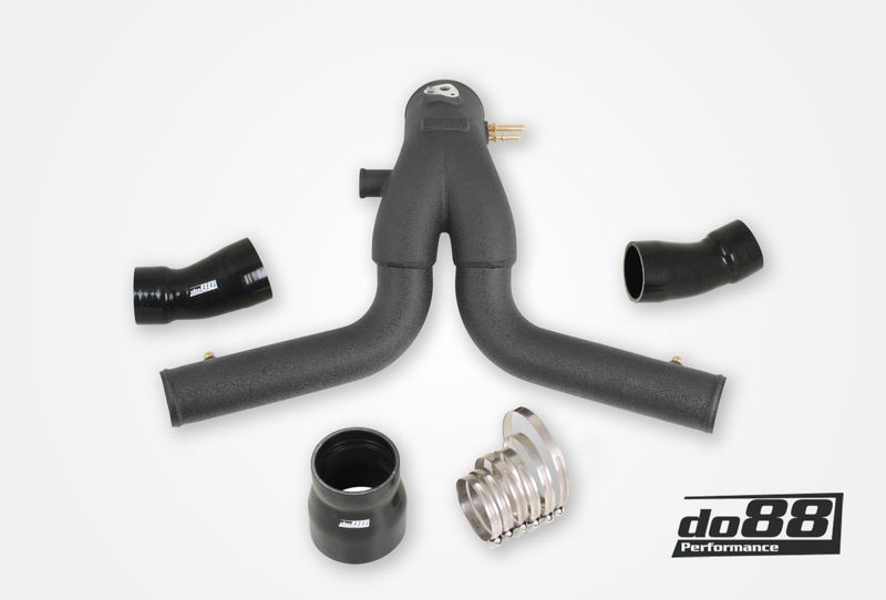 Porsche 991.1 Turbo 2013-15 Y-Rör, Svart för OEM IC