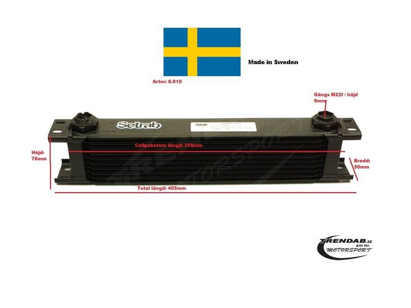 Setrab Oljekylare 10 Rader