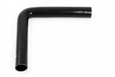 Silikonslang Svart 90 grader långt ben 1,625" (41mm)