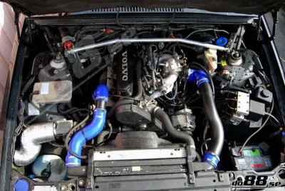 Tryckslangar Volvo 700/900 Turbo (utan AC) Blå