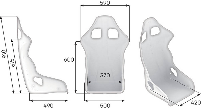 OMP ARS-R Glasfiber Racingstol